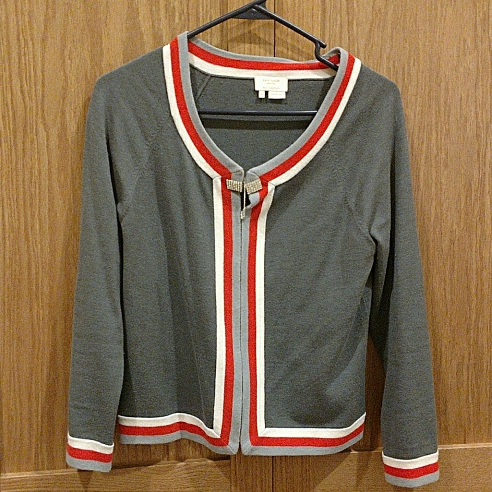 Kate Spade Gray, orange sweater